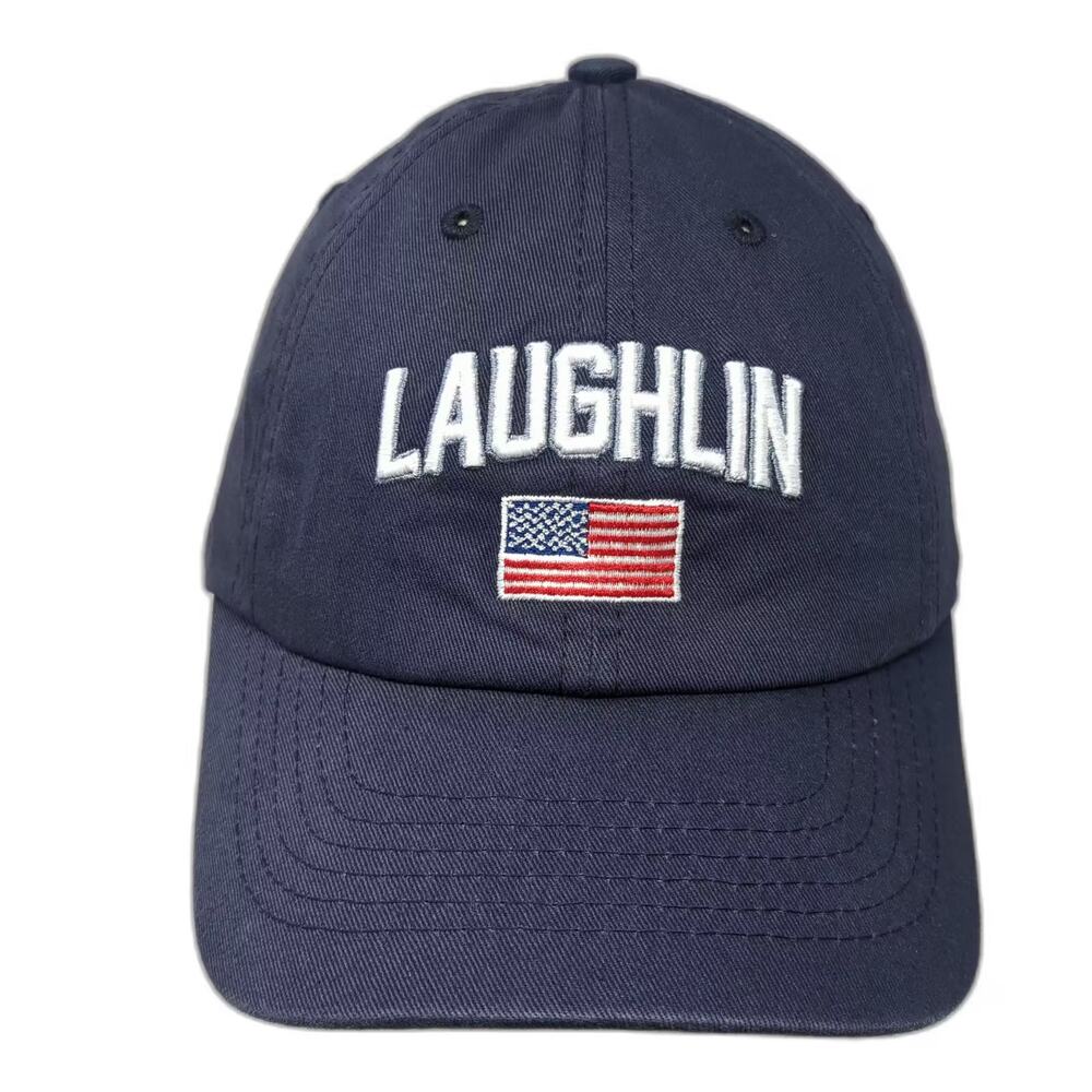 Elidan Laughlin Embroidered American Flag Blue Baseball Cap Hat One Size OS